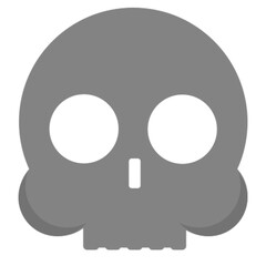 Flat design skull vector graphic illustration suitable for storybooks, web design and motion videos, presentation videos and more