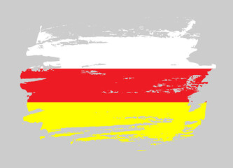Grunge style textured flag of North Ossetia country