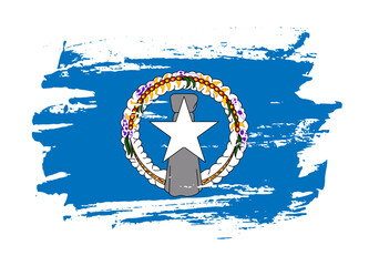 Grunge style textured flag of Northern Mariana Islands country