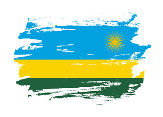 Obraz premium Grunge style textured flag of Rwanda country