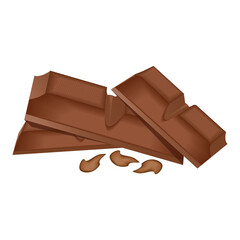 chocolate bars and melted chocolate