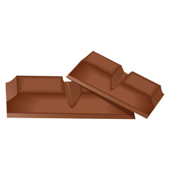 chocolate bars and melted chocolate