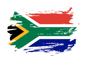 Grunge style textured flag of South Africa country