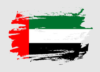 Grunge style textured flag of United Arab Emirates country