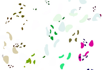 Light multicolor, rainbow vector backdrop with abstract shapes.