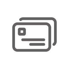 Bank card icon . Perfect for business website or user interface applications. vector sign and symbol