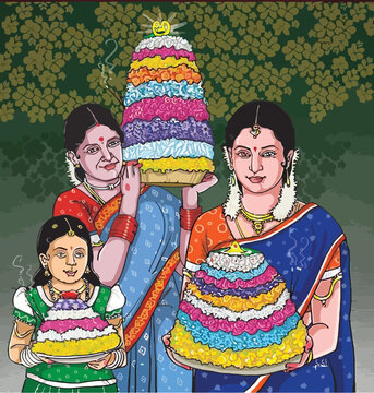 Telangana Bathukamma Festival Celebrtations