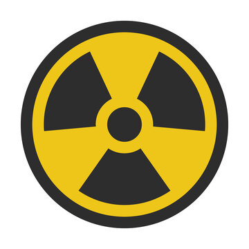 Vector graphic of nuclear energy. Yellow nuclear energy illustration with flat design style. Suitable for content design assets