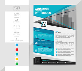 A4 Flyer template for you. This modern creative elegant corporate Brochure is a must for your personal and office. 2 theme colorwork, black, and others.