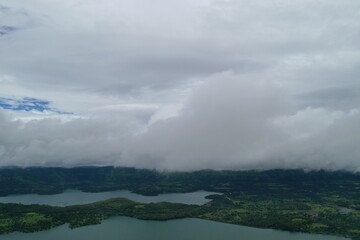 clouds over the mountains