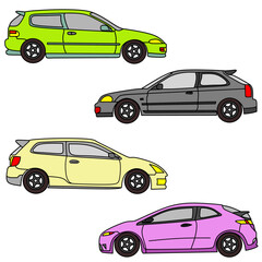 car outline vector image for coloring book.
