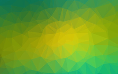 Light Green, Yellow vector triangle mosaic texture.