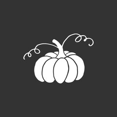Pumpkin.  Autumn Halloween or Thanksgiving pumpkin symbol.