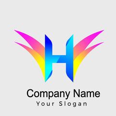 Hunt modern abstract logo design