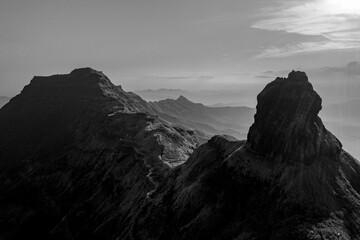 sunrise in the mountains