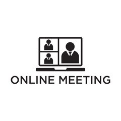 online meeting icon , video conference icon