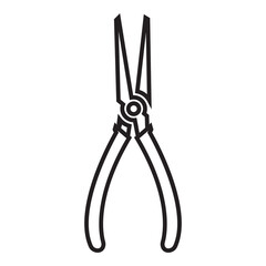 Pliers icon with a line style that is suitable for your modern business