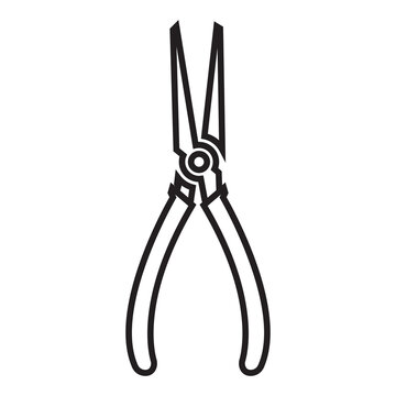 Pliers icon with a line style that is suitable for your modern business