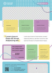Naklejka premium Multipurpose Flyer Template Resources, perfect use for brocures, poster, pamphlet, or any other marketing purpose, available in soft color - Style 20