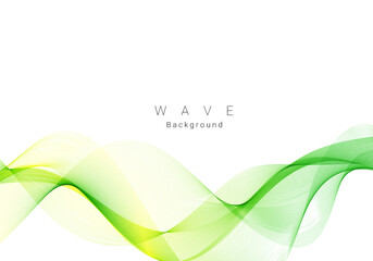 Smooth stylish green wave background