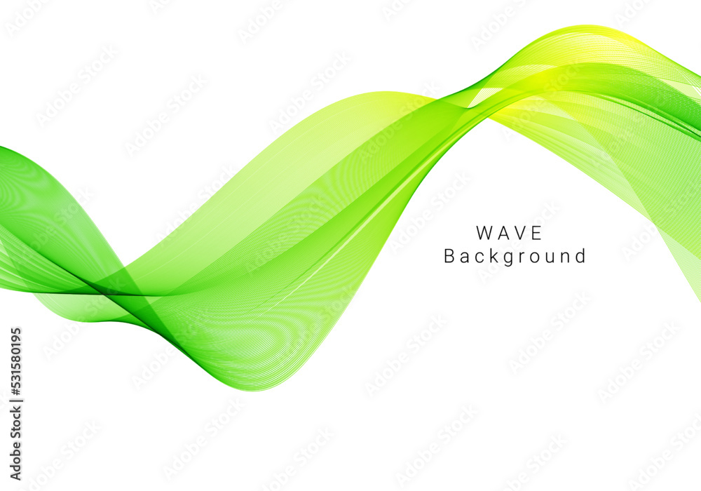 Poster abstract green wave background