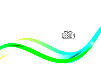 Abstract beautiful green modern wave background