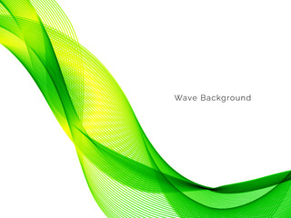 abstract green background with flow wave