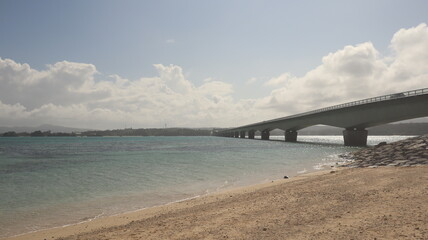 Obraz premium Okinawa, the sea, clouds, scenery, background