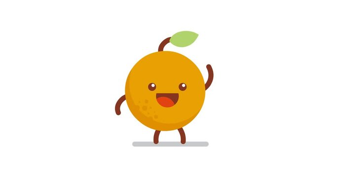 orange looping animation greeting friendly