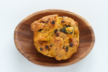 Homemade pumpkin scone for autumn breakfast food image 