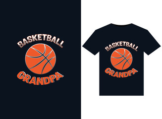 Basketball Grandpa the print-ready T-Shirts design