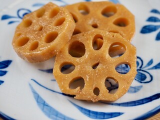 한국음식 연근 간장조림