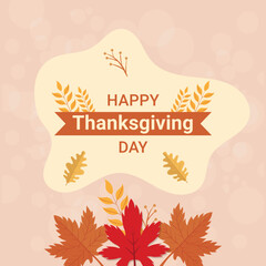 Thanksgiving background in flat design