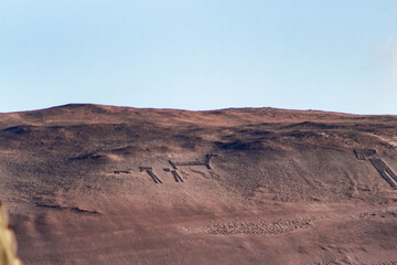 Fototapeta na wymiar giant geoglyph of Lluta in the Atacama desert
