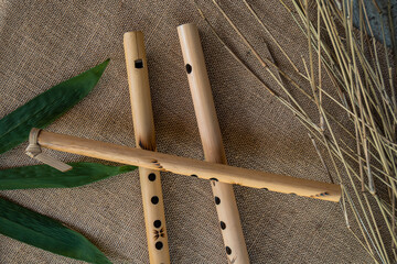 Details of the bamboo flute craft that uses used bamboo furniture, the production process is done...