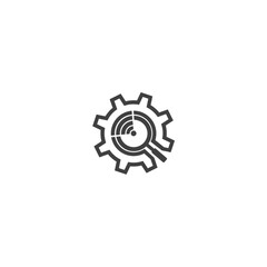 logo vector gear internet repair  