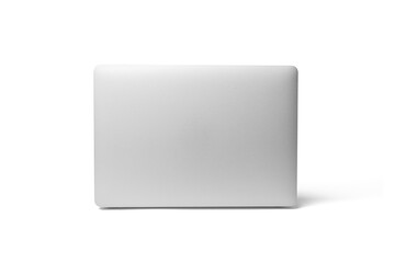 back view of laptop or notebook isolated on white background