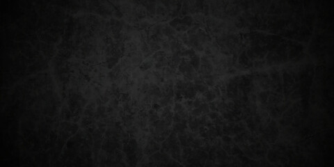 Dark Black stone cracked grunge concrete backdrop texture background anthracite panorama. Panorama dark grey black slate background or texture.	
