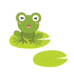 Cute Frog Animal Water Illustration Vector Clipart