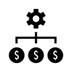 Money investments icon vector graphic illustration