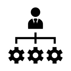 Businessman leadership icon vector graphic illustration