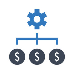 Fototapeta premium Money investments icon vector graphic illustration