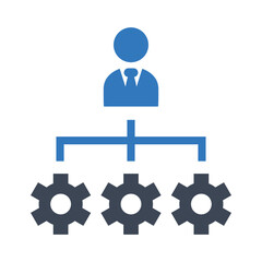 Businessman leadership icon vector graphic illustration