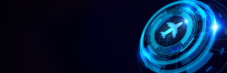 Business, Technology, Internet and network concept. Travel transportation concept with planes. 3d illustration