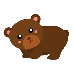 Obraz na płótnie Canvas Cute Bear Animal Woodland Forest Illustration vector Clipart