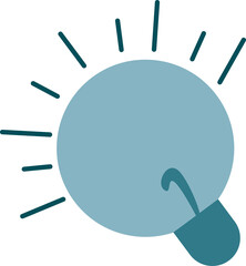 A light bulb from a garland. Illustration of Christmas lamp.