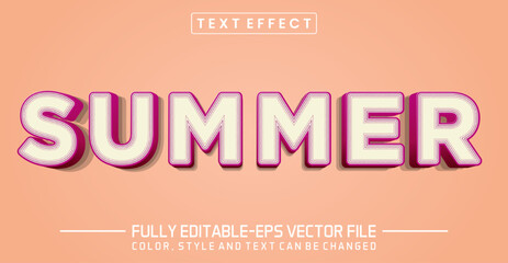 Summer text 3d editable style effect