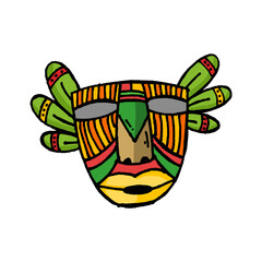 African Tribal Masks Clipart