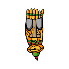 African Tribal Masks Clipart