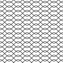 Fototapeta premium Black Wire Mesh, Chain Link Fence, Steel Metal Restricted Area Barrier, Metal Grid Fence Background